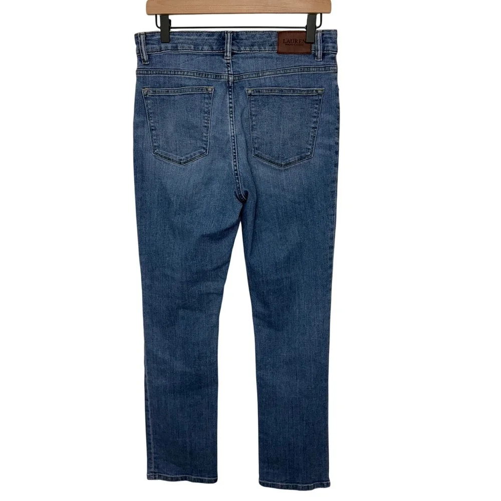 Lauren Ralph Lauren Women's Premier Straight Denim Jeans Comfort Fit Stretch‎ 10
